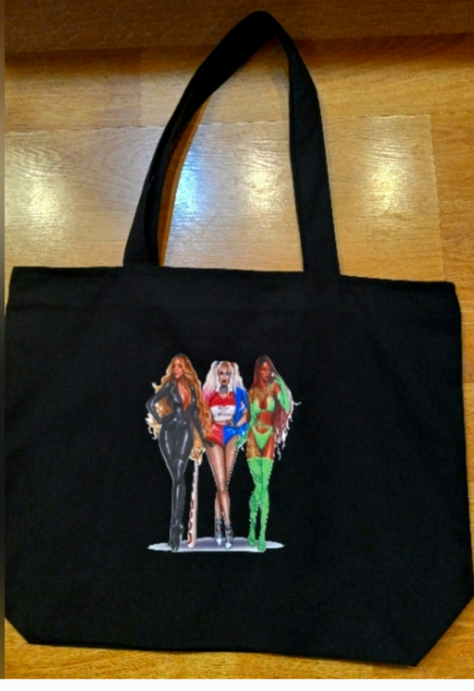 Beyonce,Harley Quinn & Rhianna Rebel Tote Bag