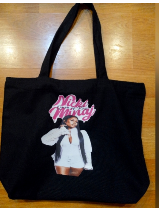 Nicki Minaj Black Queen Of Rap Tote Bag