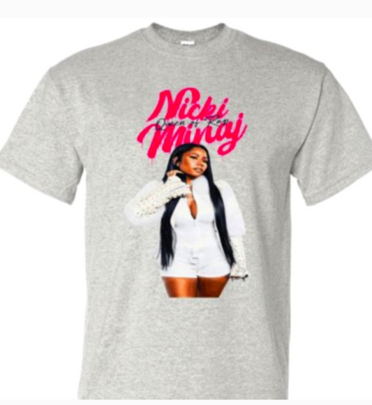 NICKI MINAJ GRAY QUEEN OF RAP SHIRT BRAND NEW